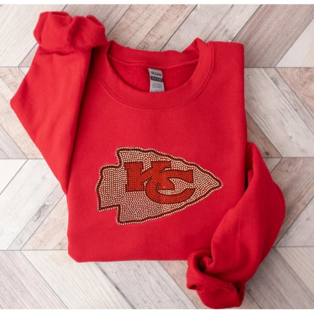 Kansas City Chiefs rhinestone sweatshirt